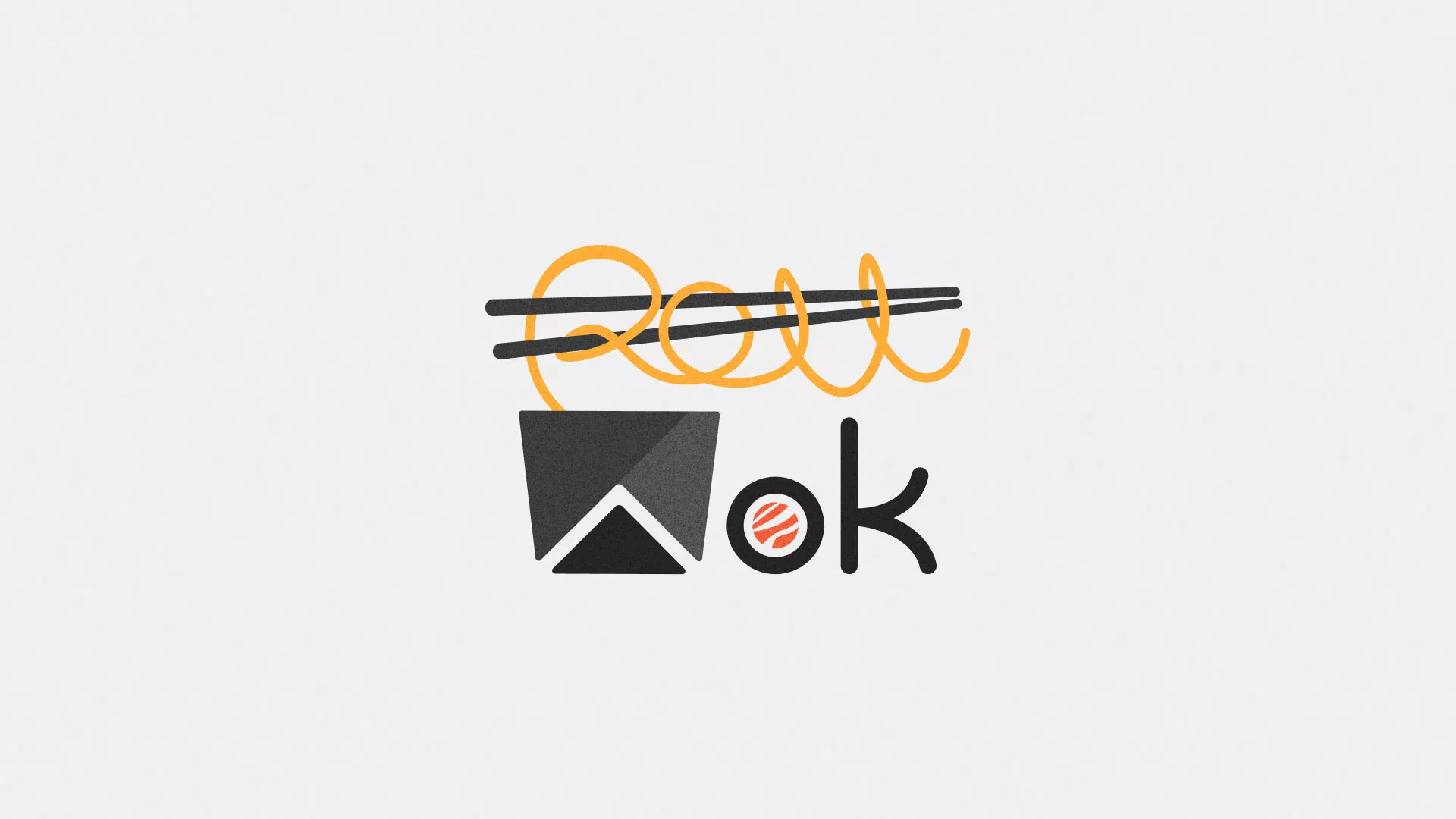 Разработка логотипа суши-бара «Roll Wok Club» в Спас-Деменске